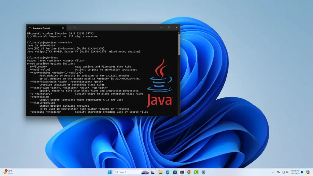 How to Install and Setup Java JDK in Windows 11