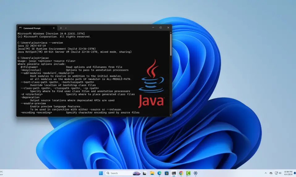 How to Install and Setup Java JDK in Windows 11