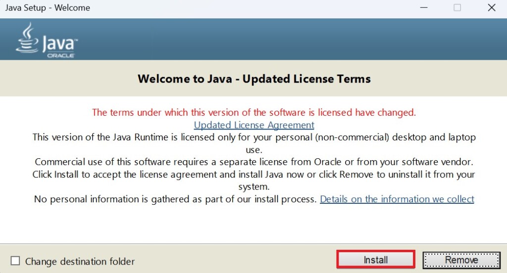 Install Java JRE
